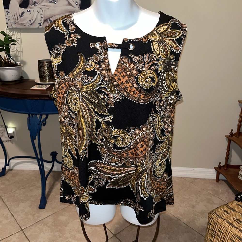 Lynn Ryan Paisley Tank Top - XL